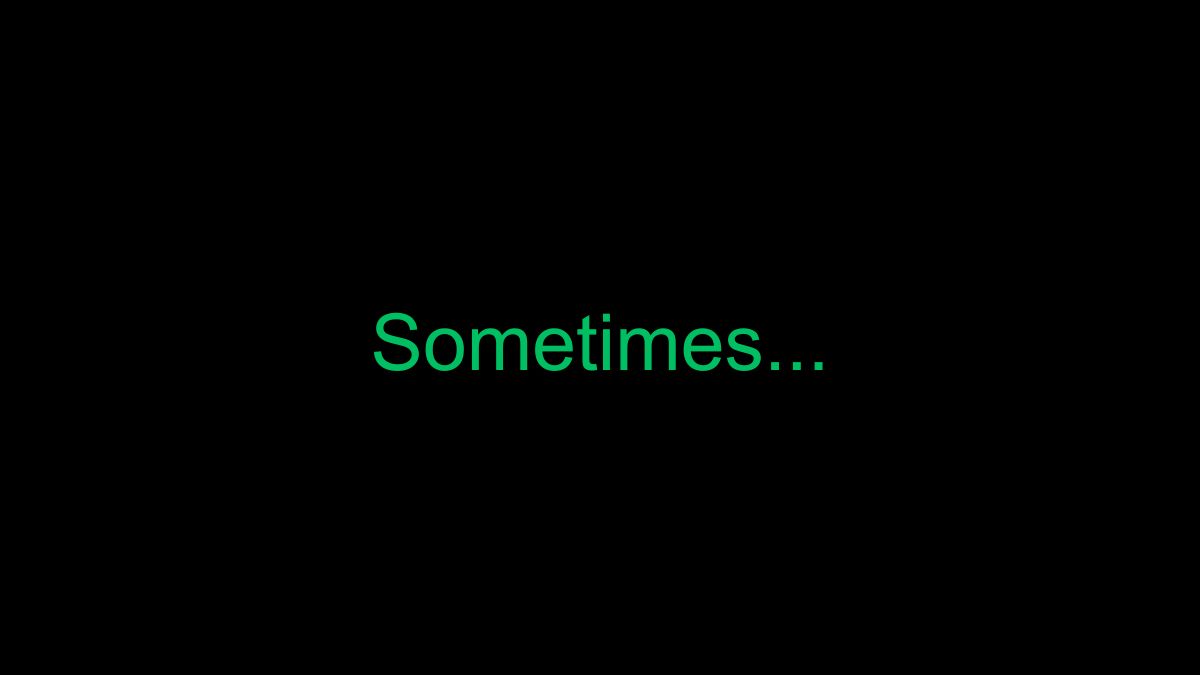 Driving with David: Sometimes…